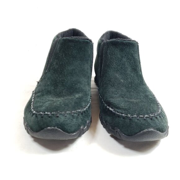 Skechers Women's Size 7 Suede Leather Forest Green Ankle Bootie - Picture 5 of 9